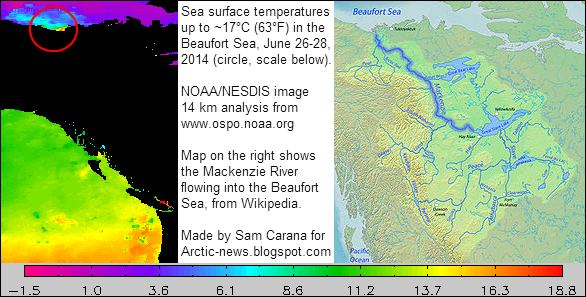 Температура 63. Дельта река Маккензи на карте. Температура реки Маккензи. Изменение температуры моря Бофорта. Покажи на карте где находится река Маккензи.