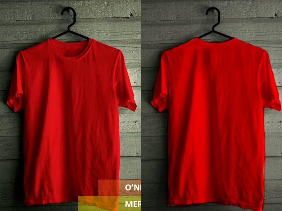 Desain Kaos Merah Maroon