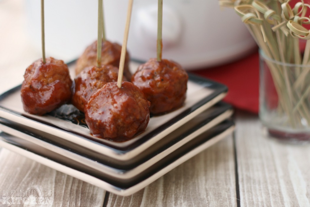 Slow Cooker Cranberry Barbecue Turkey Meatballs
