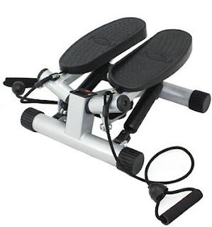 Sunny Twisting Stair Stepper with Band, Silver Sunny Twisting Stair Stepper with Band, Silver