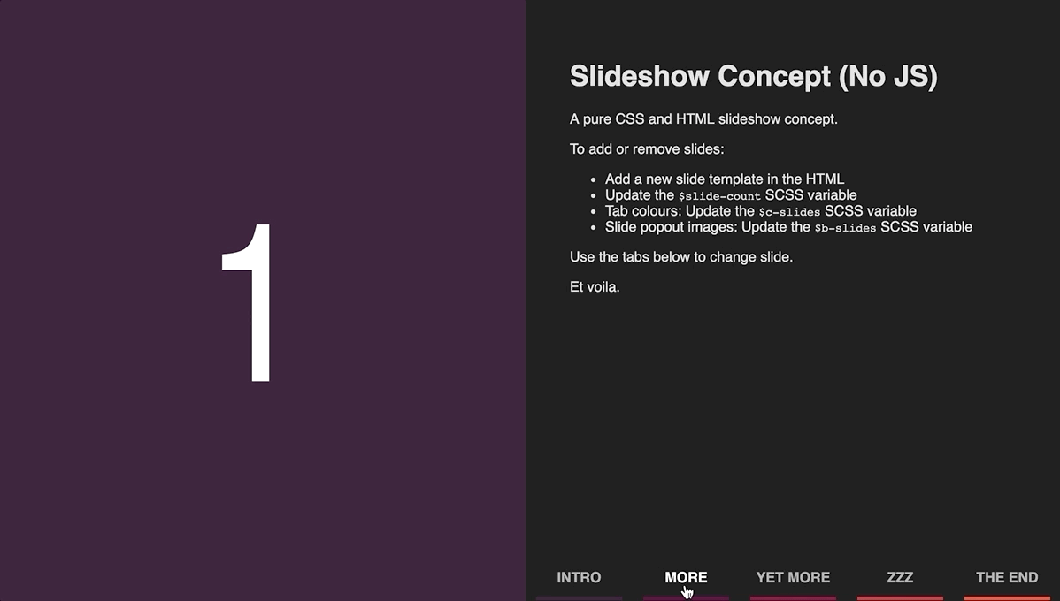 Slideshow Concept (No JS)