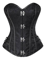 steampunk overbust black corset
