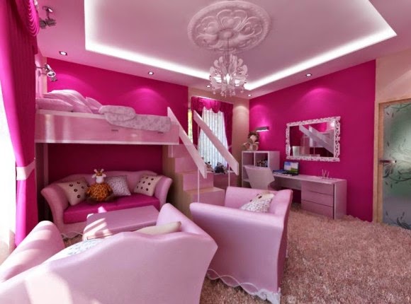10 Dormitorios color rosa para niña - Ideas para decorar dormitorios