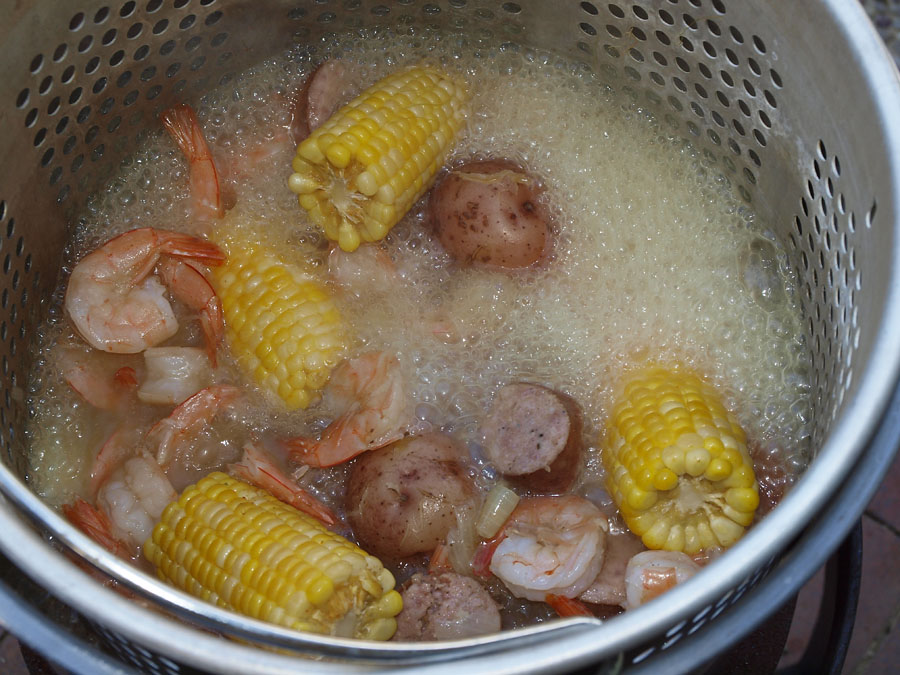 Pellet Smoker Cooking Lowcountry Shrimp Boil