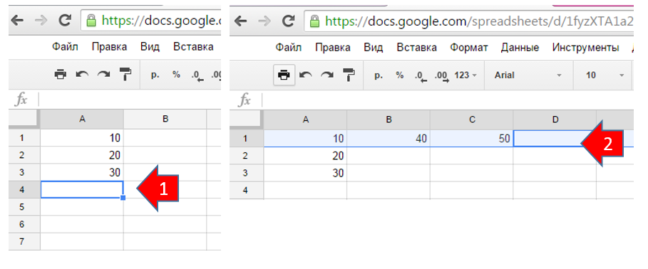 Как сделать даты в гугл таблице