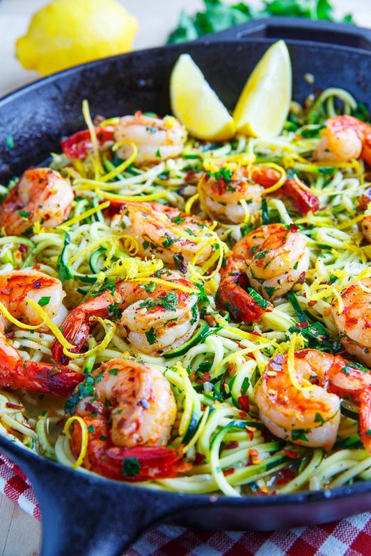 Shrimp Scampi with Zucchini Noodles Recipe on Closet Cooking