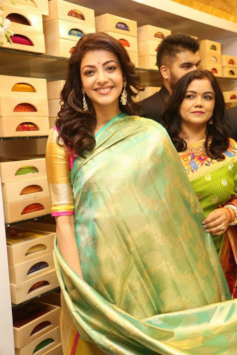 Kajal Aggarwal Stills At Trisha Designer Store Launch In Banjara Hills