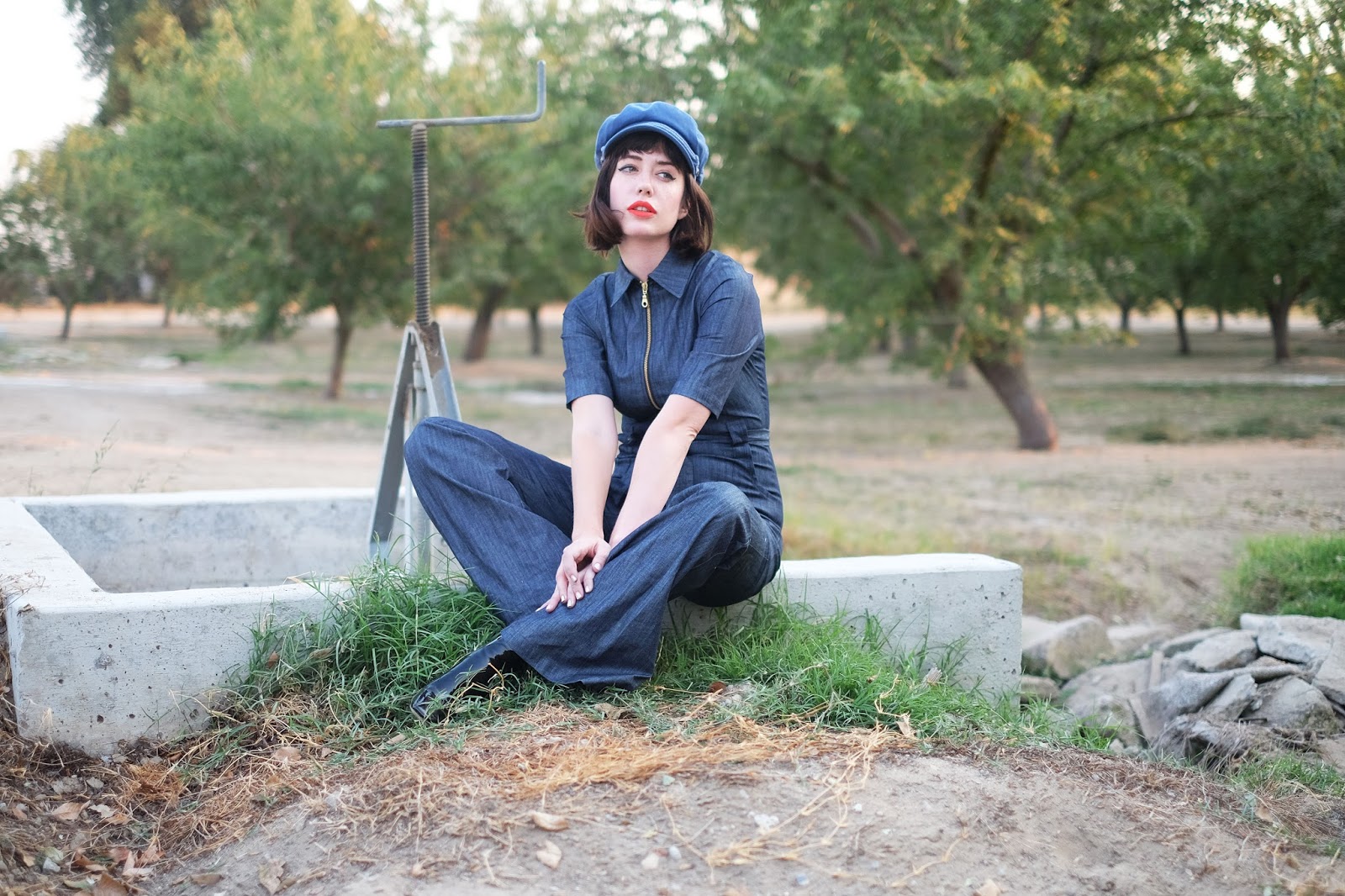 Denim Jumpsuit & Boots // A Fashion Nerd, A Colorful Fashion Blogger