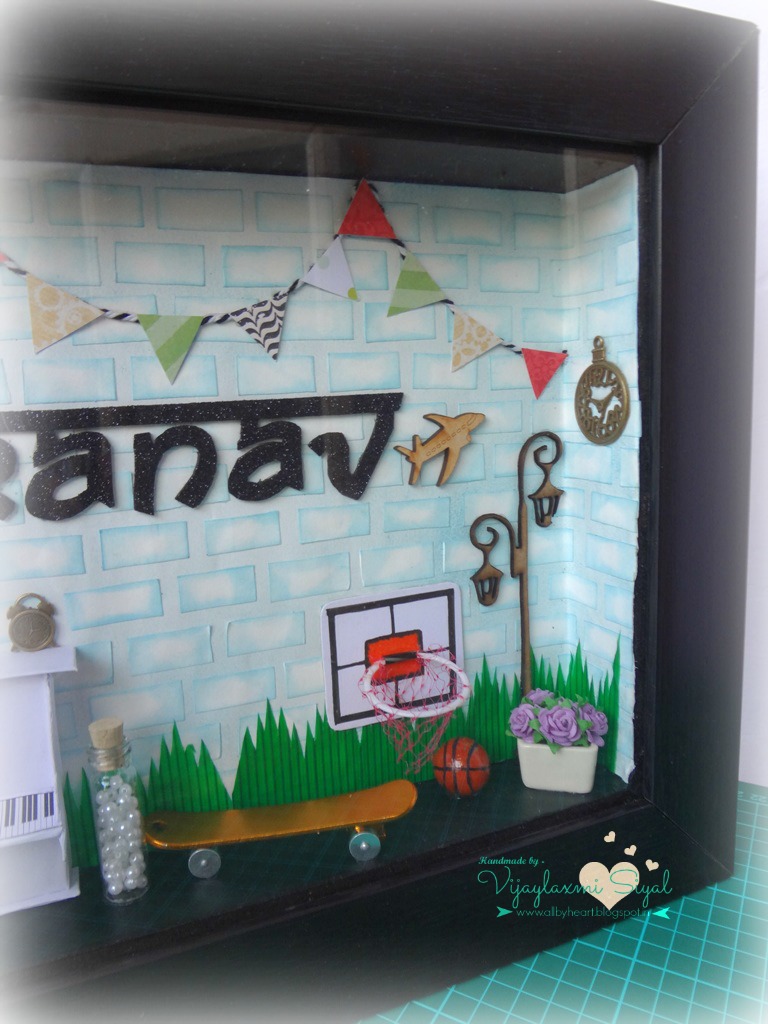 All By Heart Shadow Box Styled Name Frame