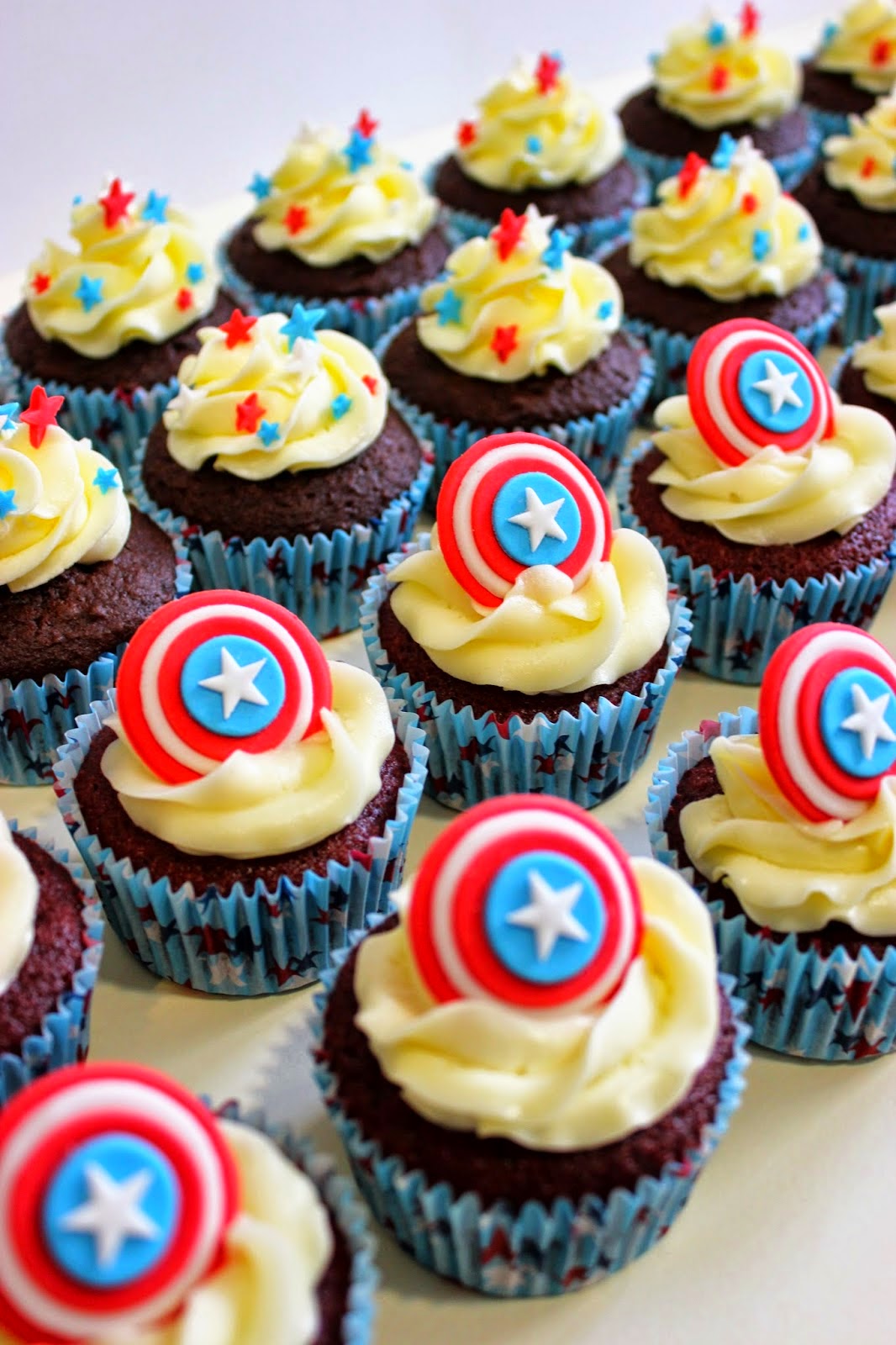 Cupcakes Capitan America, parte 1