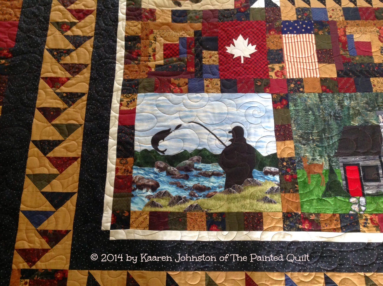 The Painted Quilt My "man quilt"!