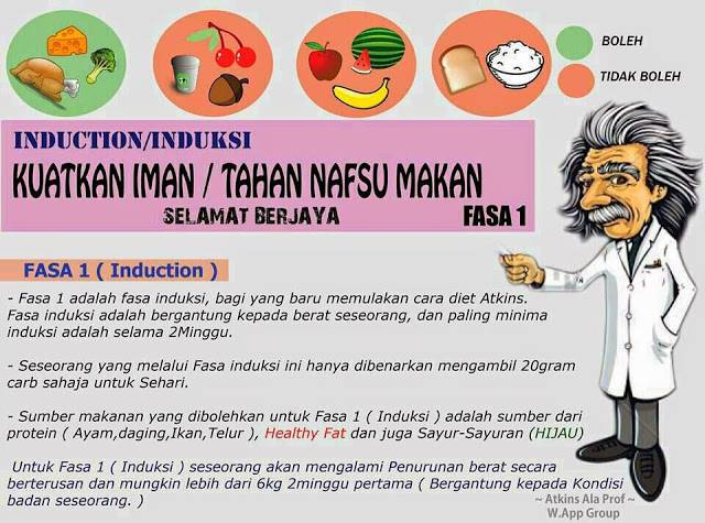 CADANGAN MENU DIET ATKINS FASA INDUCTION DAN CLOSE UP GAMBAR GAMBAR