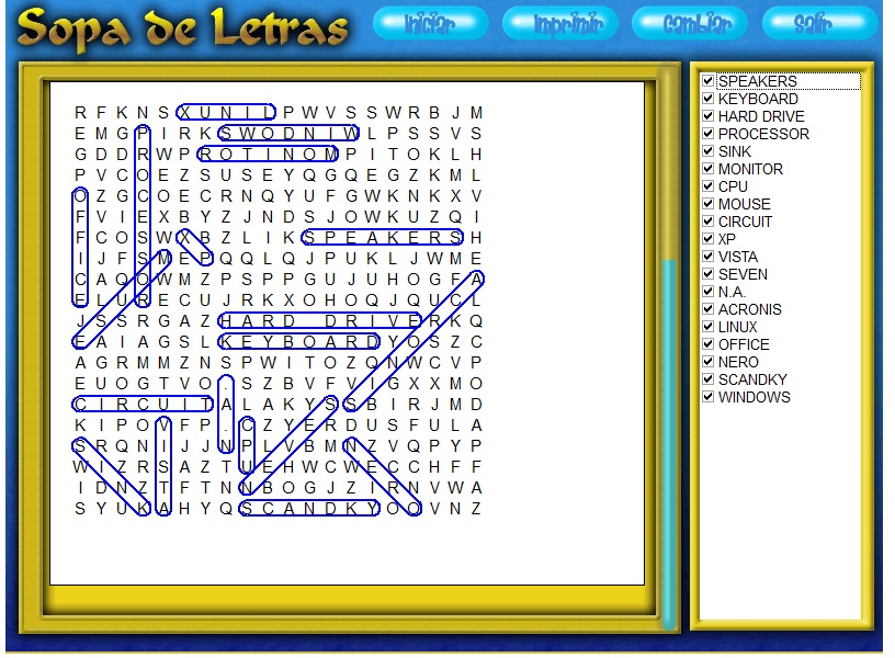 Sopa De Letras En Ingles Resuelta innovandocontinuamente.blogspot.com