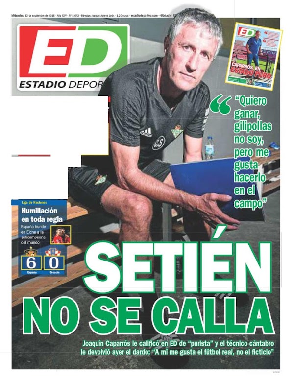 Betis, Estadio Deportivo: "Setién no se calla"