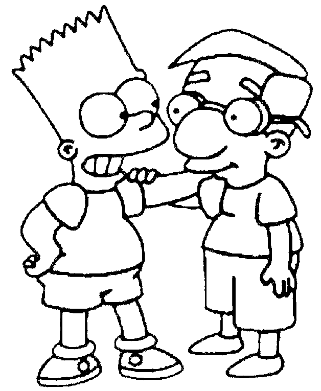 Simpsons Bart Coloring Pages For Kids Printable Free - vrogue.co