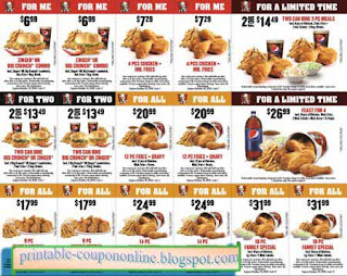 Free Printable Kfc Coupons Free Printable Kfc Coupons