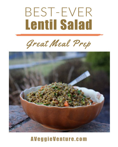 Best-Ever Lentil Salad with an unusual cooking technique ♥ A Veggie Venture