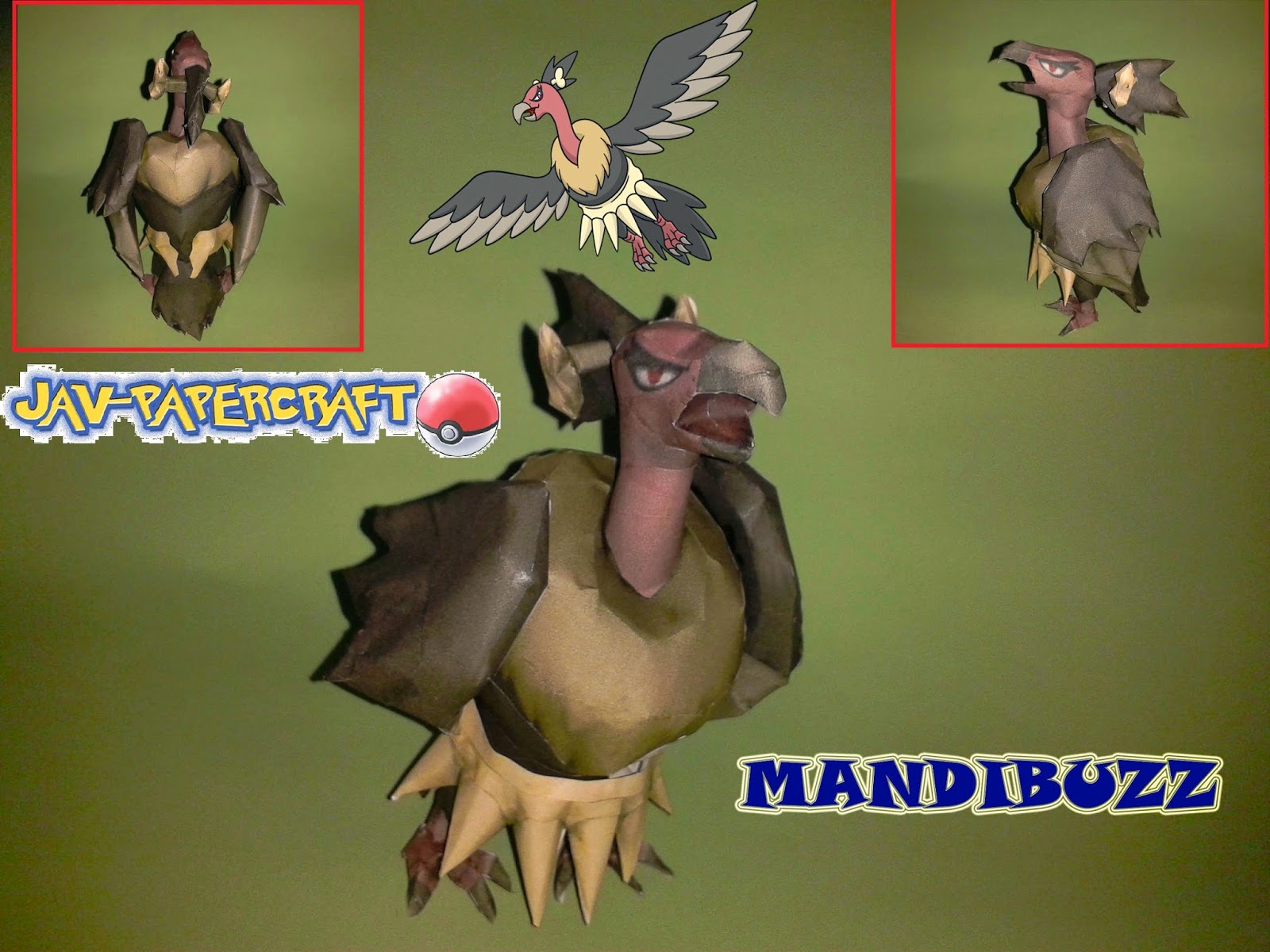 Pokemon Mandibuzz Papercraft