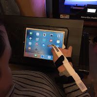Paul using the limitless stylus with his ipad