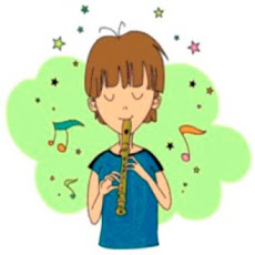 Notas musicales en la flauta