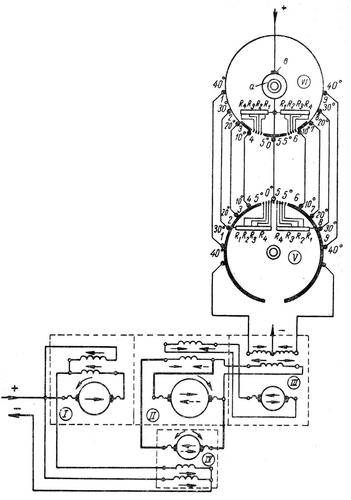 Принципиальная схема рулевого электропривода следящего действия