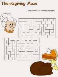 5 Thanksgiving Mazes Printable For Kids