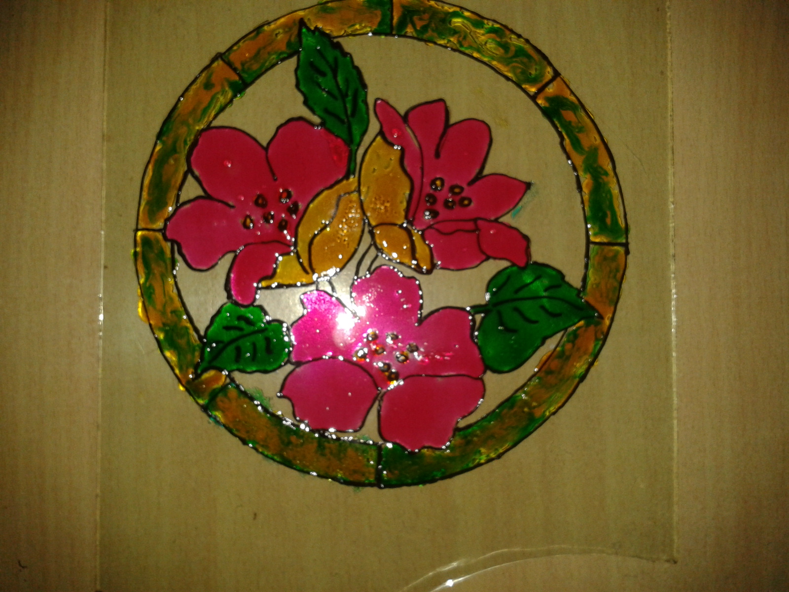 Love,career and a lot... My second try in Glass painting