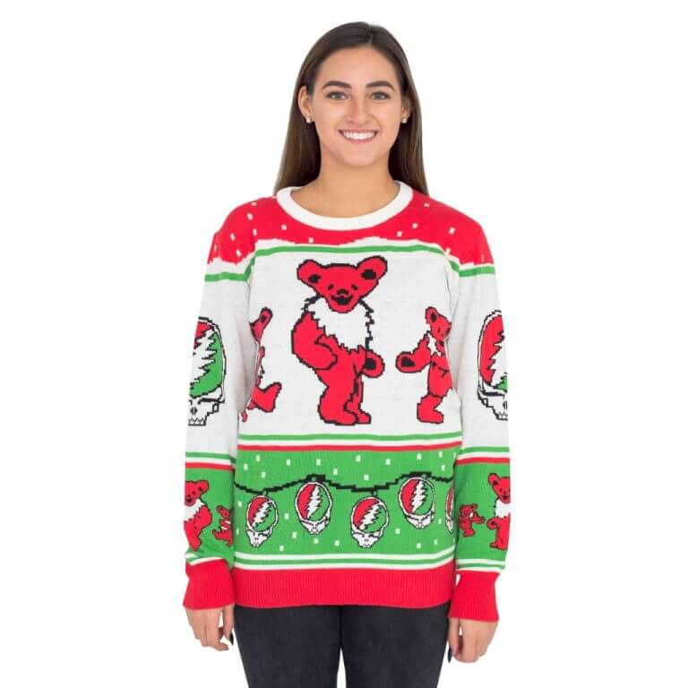 Bears christmas sweater outlet with lights