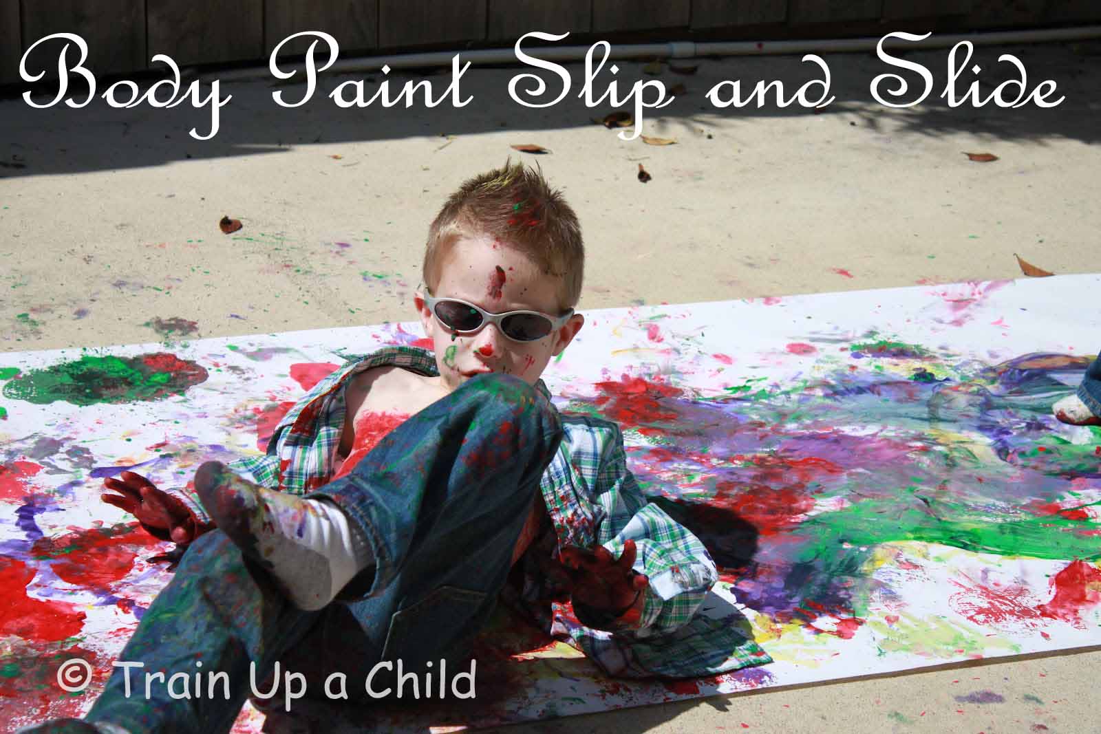 Body Paint Slip and Slide ~ Learn Play Imagine