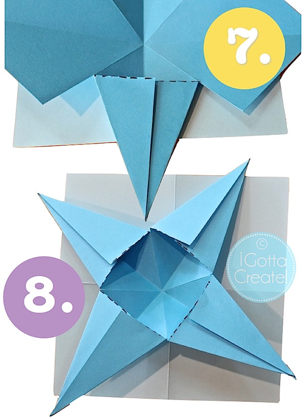 How to Make a 3D Paper Star. #papercrafts | Tutorial at I Gotta Create!