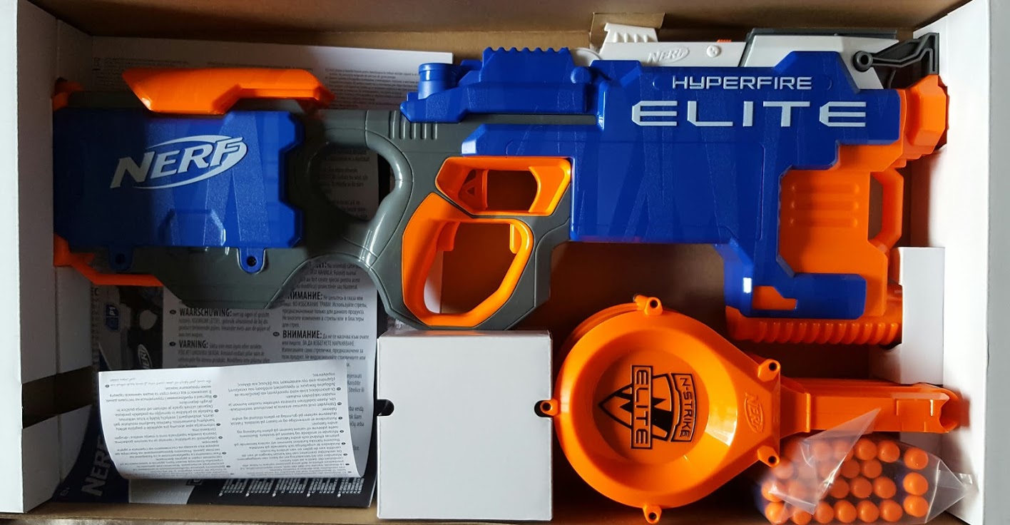 The Brick Nerf Elite Hyperfire Blaster Review (age 8+)