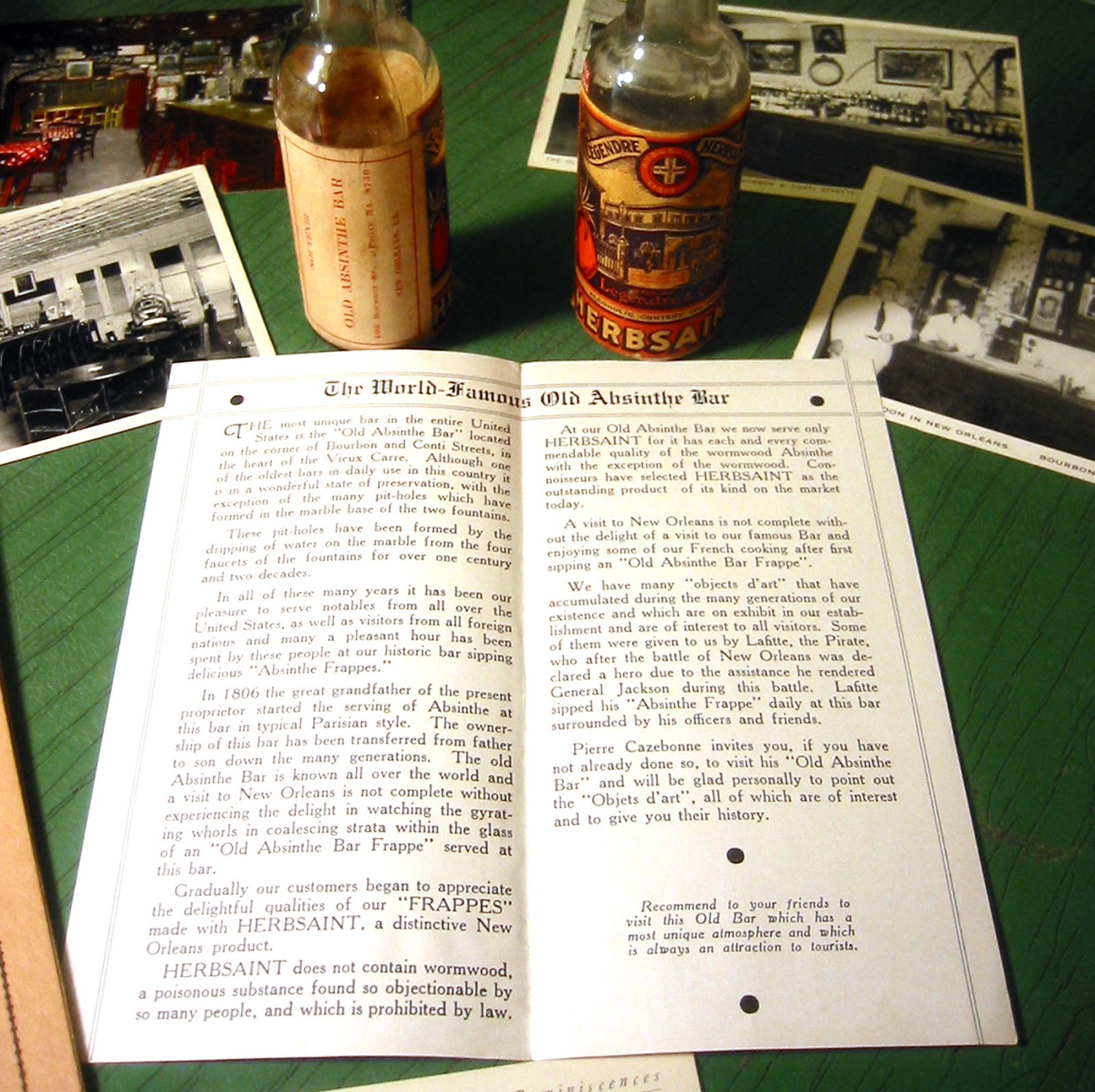 New Orleans Absinthe History Herbsaint Old Absinthe Bar Souvenir Mini