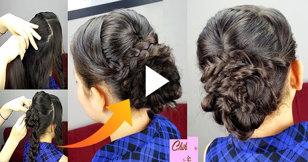 Cómo crear hermoso peinado elegante trenzado recogido / Vídeo - Ideas  Femeninas
