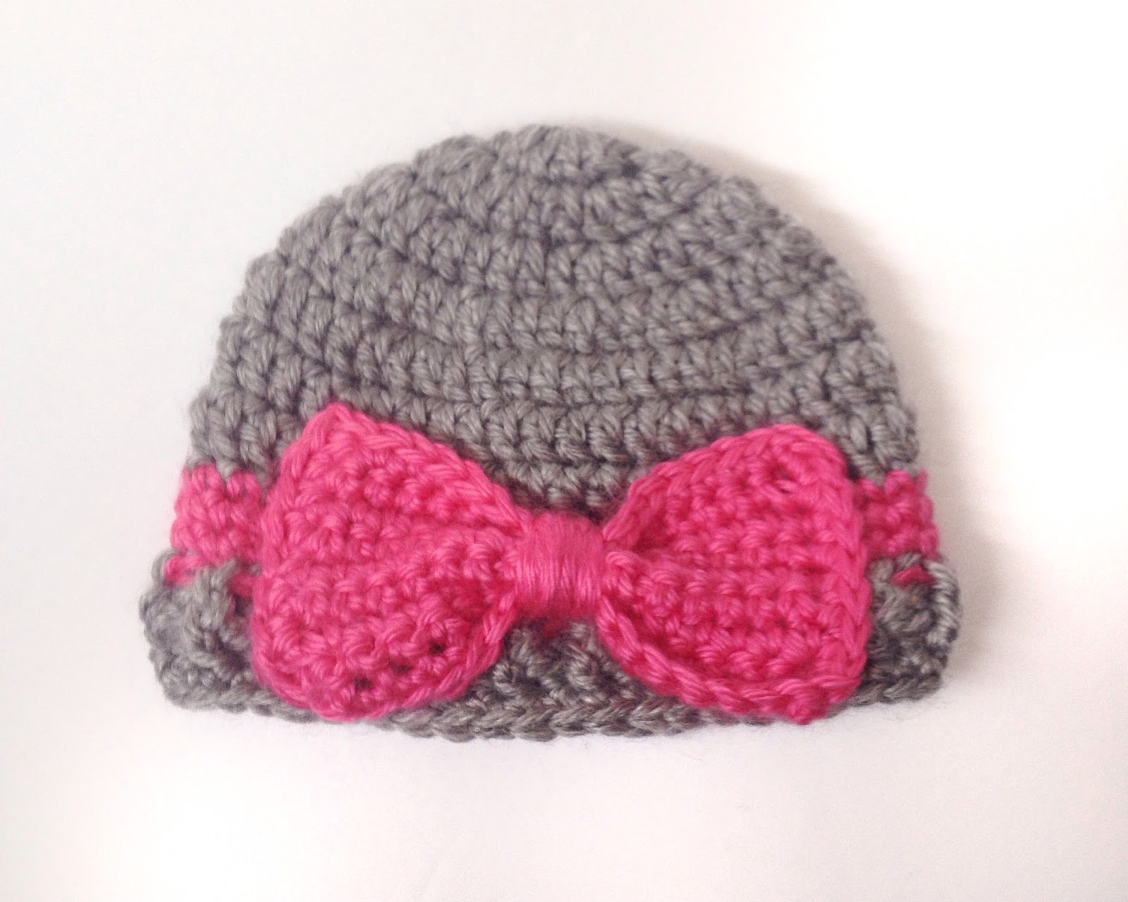 Crochet Baby Bow Hat (original pattern)