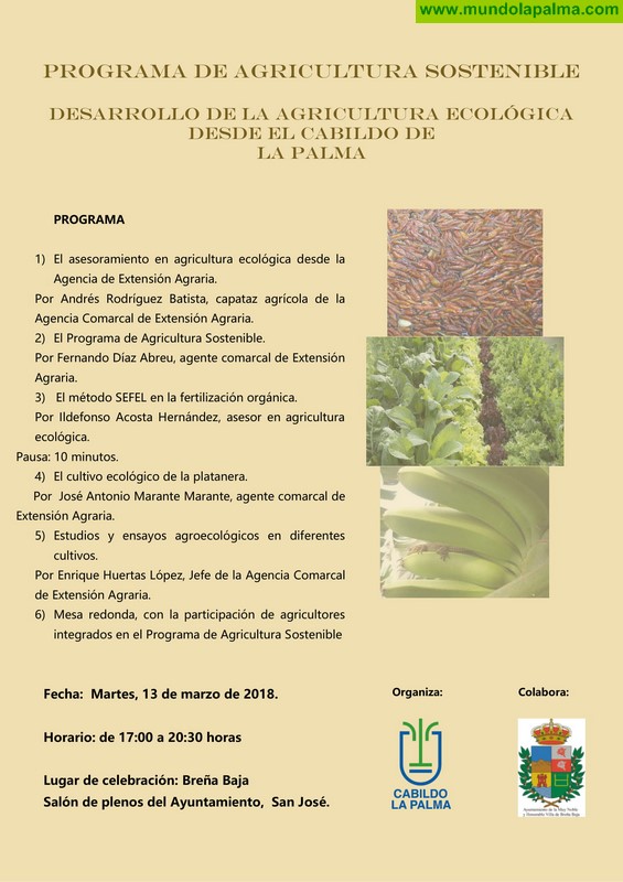 El Cabildo expone su programa de fomento de la agricultura sostenible como modelo alternativo en el sector primario