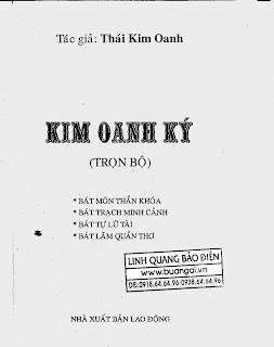 Bát trạch Minh Cảnh - Kim Oanh Ký