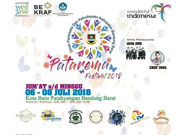 Patarema Festival Kabupaten Bandung Barat Digelar 6 - 8 Juli 2018