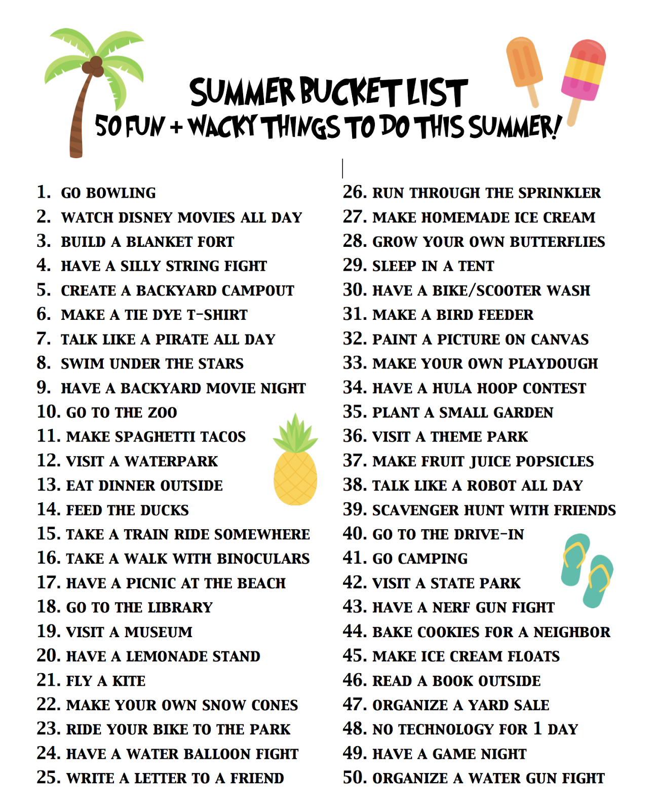 Summer Bucket List 2017