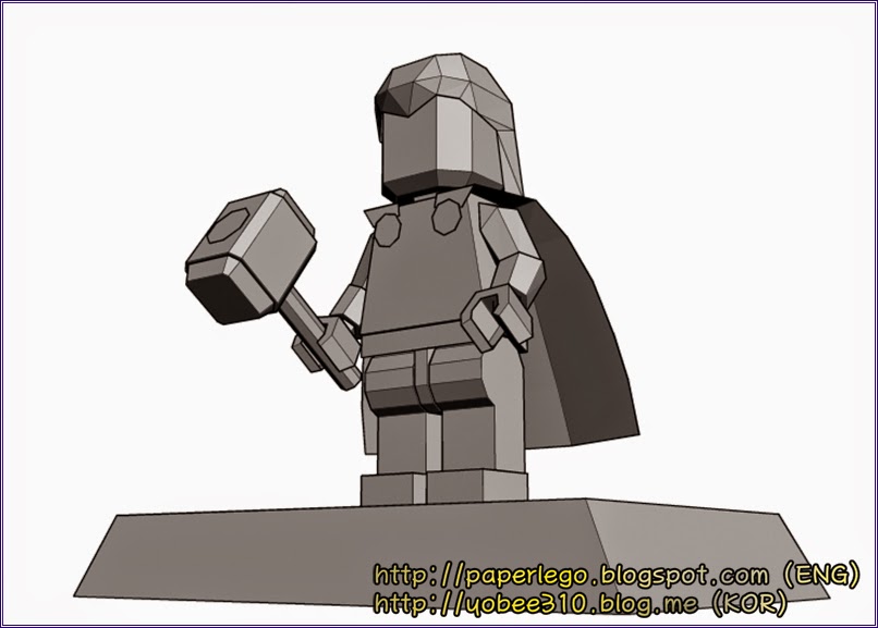 YOBEE'S LEGO MINIFIGURE PAPER CRAFT Next!! Lego Thor!!