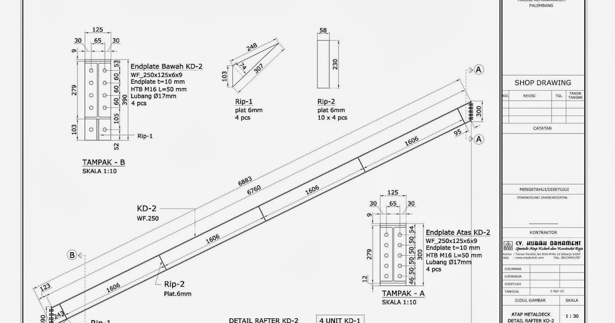 Hot Trend Detail Kuda Kuda Baja Wf Dwg Pondasi Beton