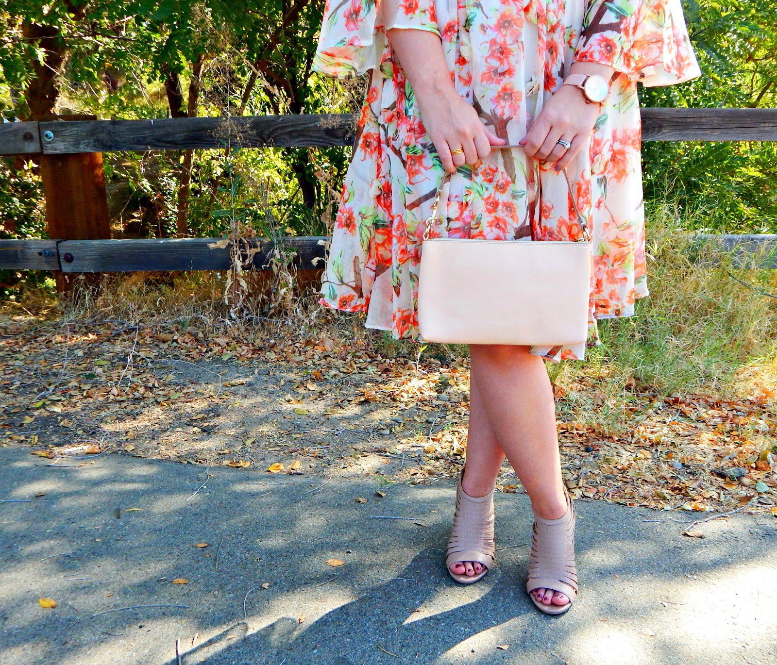 Fall Floral Dress Outfit