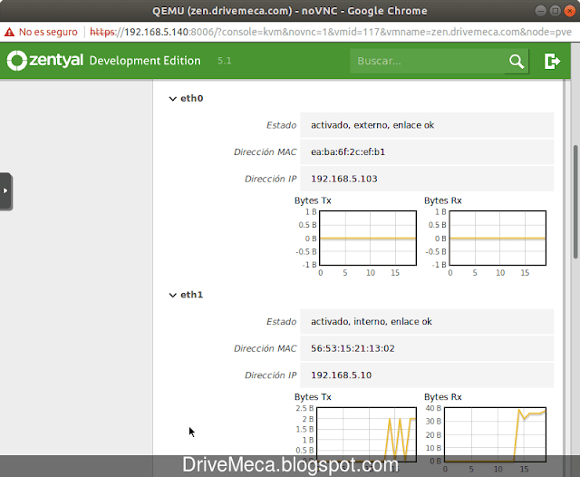 Contamos tambien con informacion de las tarjetas de red en Zentyal Contamos tambien con informacion de las tarjetas de red en Zentyal