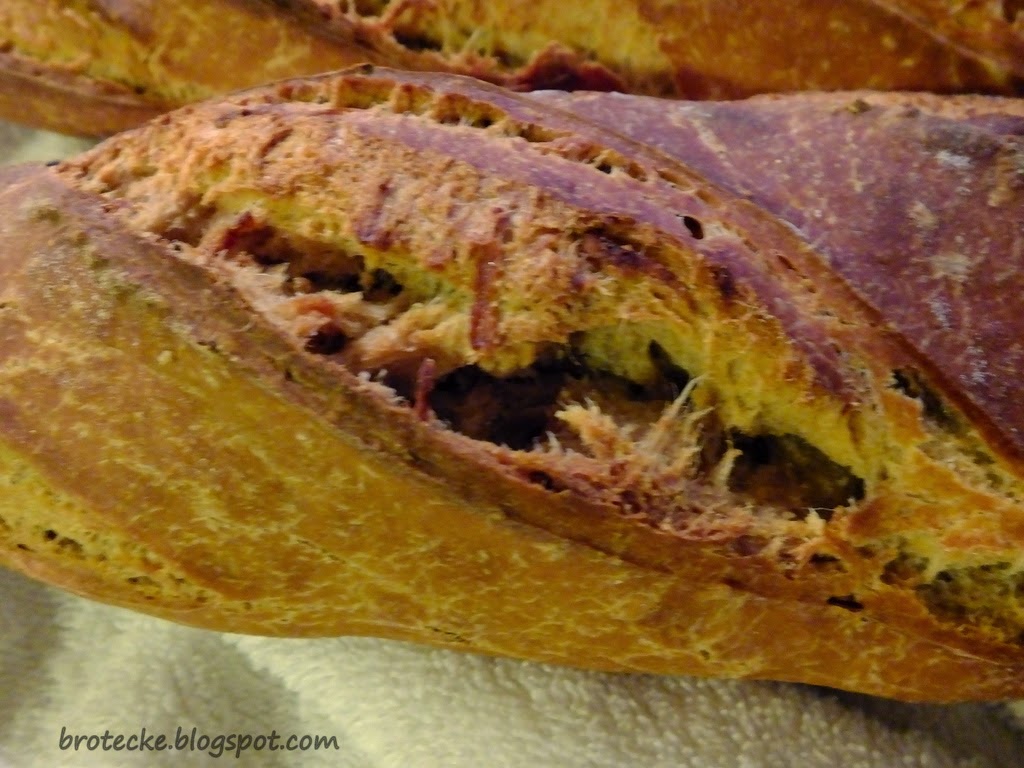 Dagmar&amp;#39;s brotecke: No Knead Zwiebelbaguette