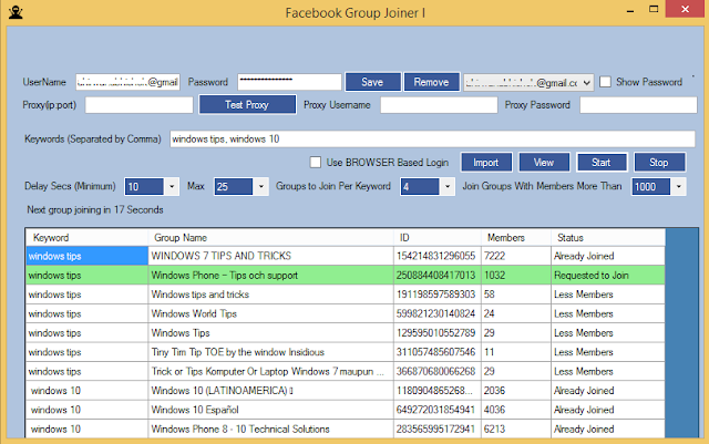Facebook Auto Group Joiner 