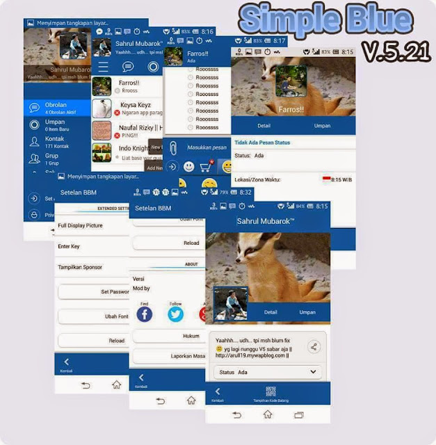 BBM Simple Blue v.2.8.0.21 apk  Pieemen  Download 