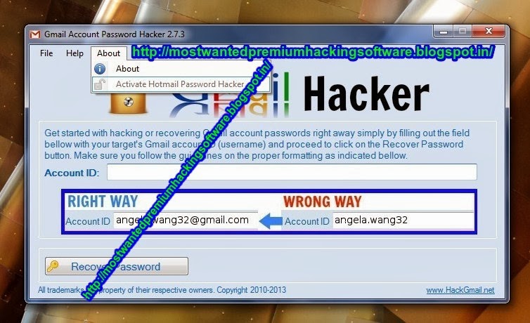 Free Email Password Recovery | Account Hacker: Gmail ...