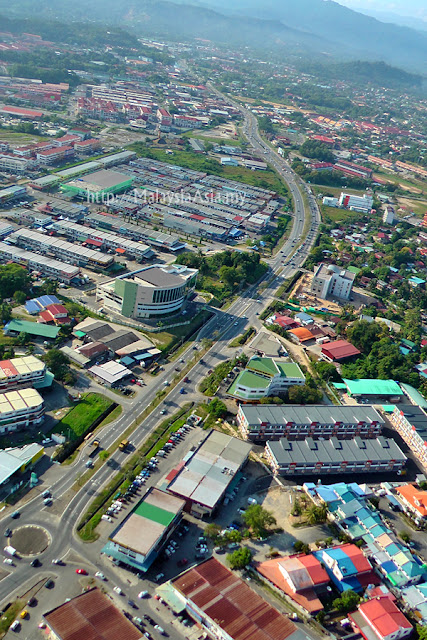 Helicopter view of Kota Kinabalu city