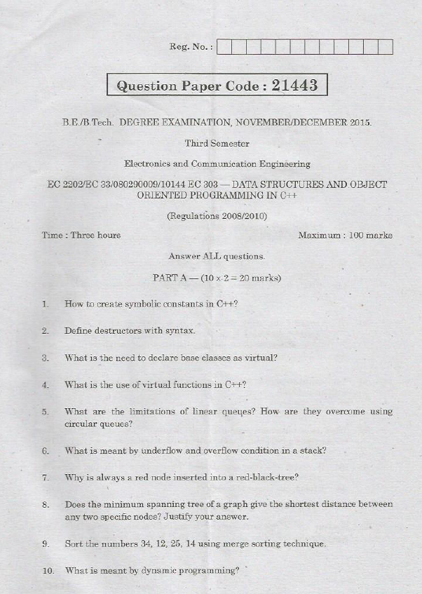 EC2202 Data Structures and Object Oriented Programming in C++ Nov Dec ...