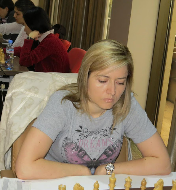 Natalia Zhukova en el campeonato Europeo femenino.