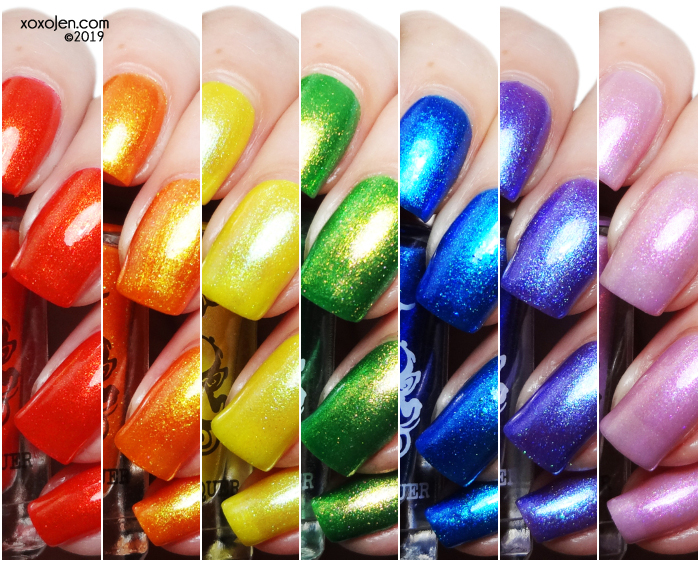 xoxoJen's swatch of Rogue Lacquer Happy Rainbow Collection